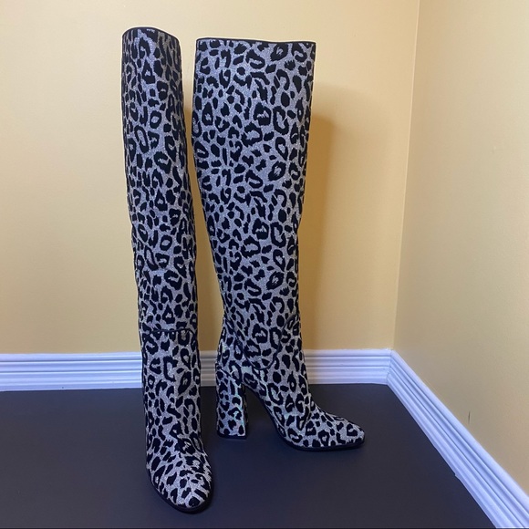 DOLCE & GABBANA Animal Print Grosgrain Trim Boots - Picture 2 of 14